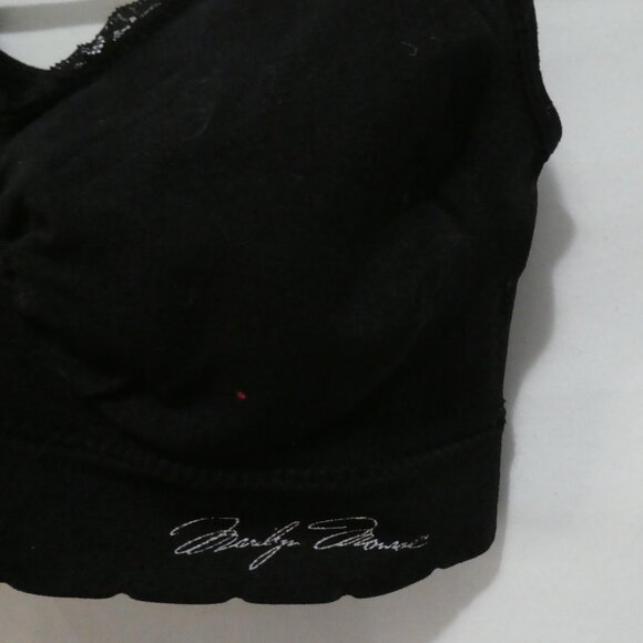MARILYN MONROE | medium | Black Lace Trim Sports Bra - Picture 8 of 14